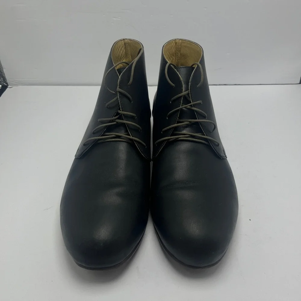 Nisolo Emilio Chukka Boot Mens 10.5 Black Leather Lace Up Ankle Handcrafted